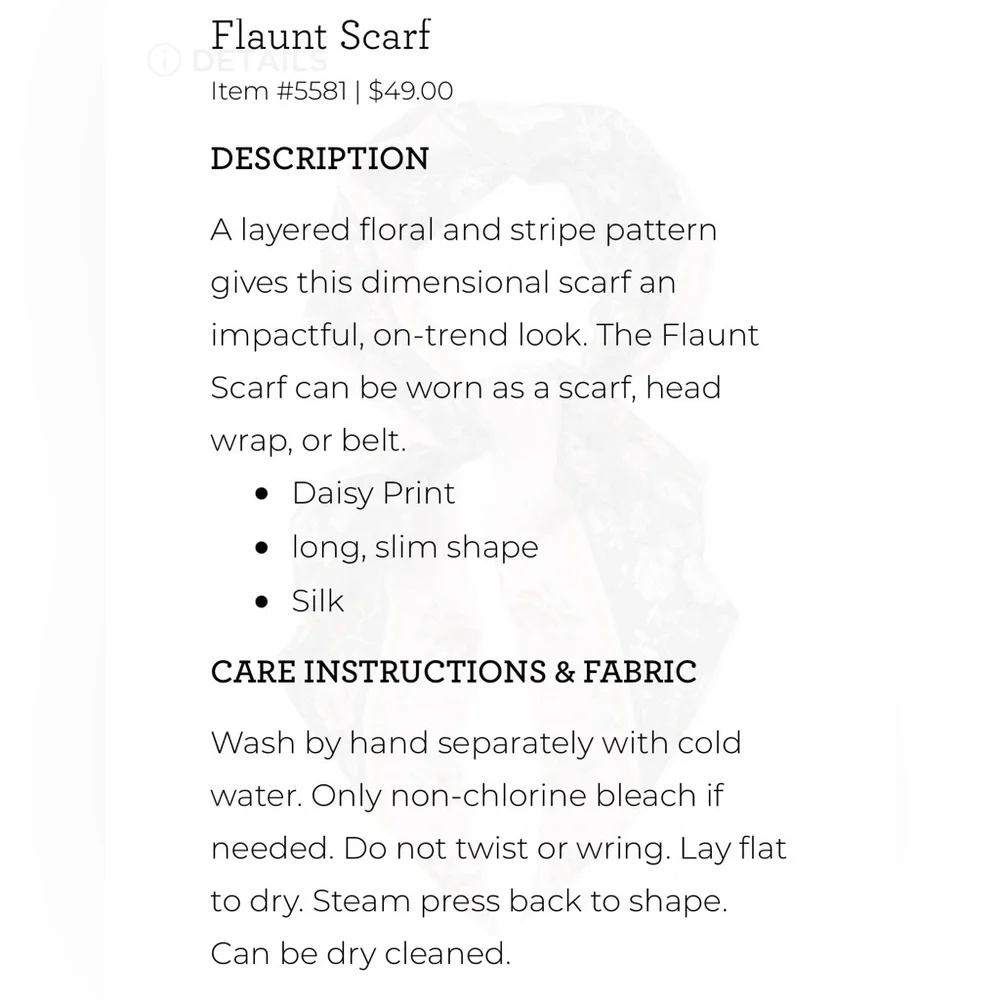 🎉⬇️ cabi Flaunt Scarf #5581 - Picture 7 of 7